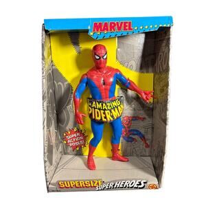 Vintage New In Box Marvel Spiderman Supersize Action Figure - Toy Biz 91 - Comic